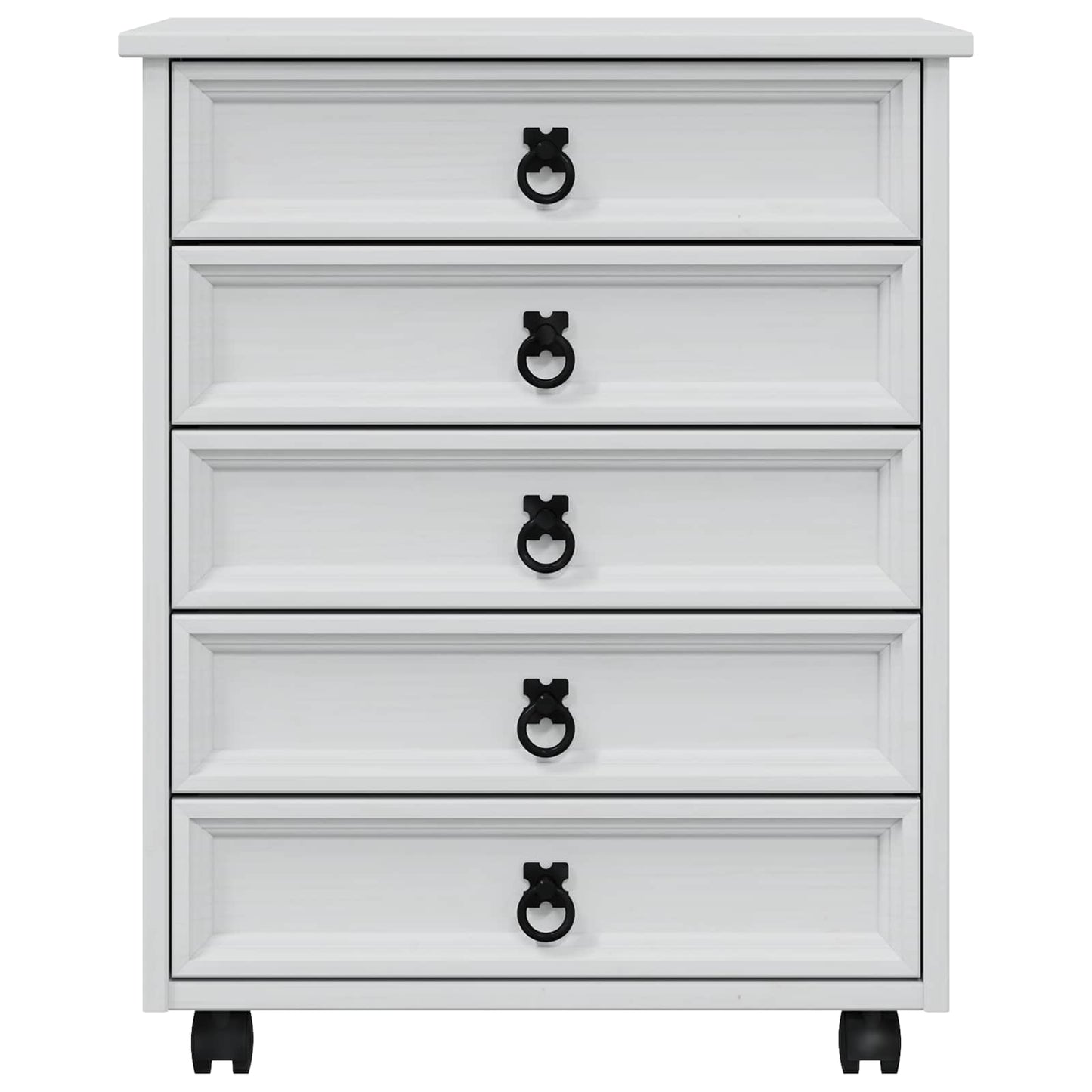 vidaXL Rolling Cabinet with Drawers CORONA White