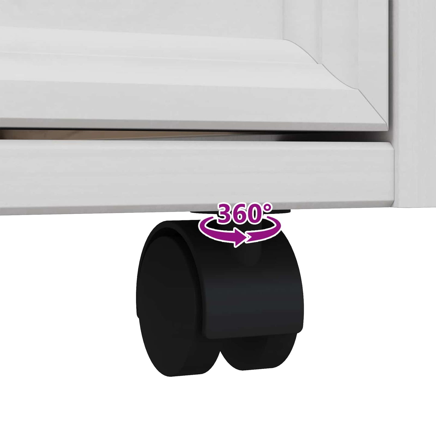 vidaXL Rolling Cabinet with Drawers CORONA White