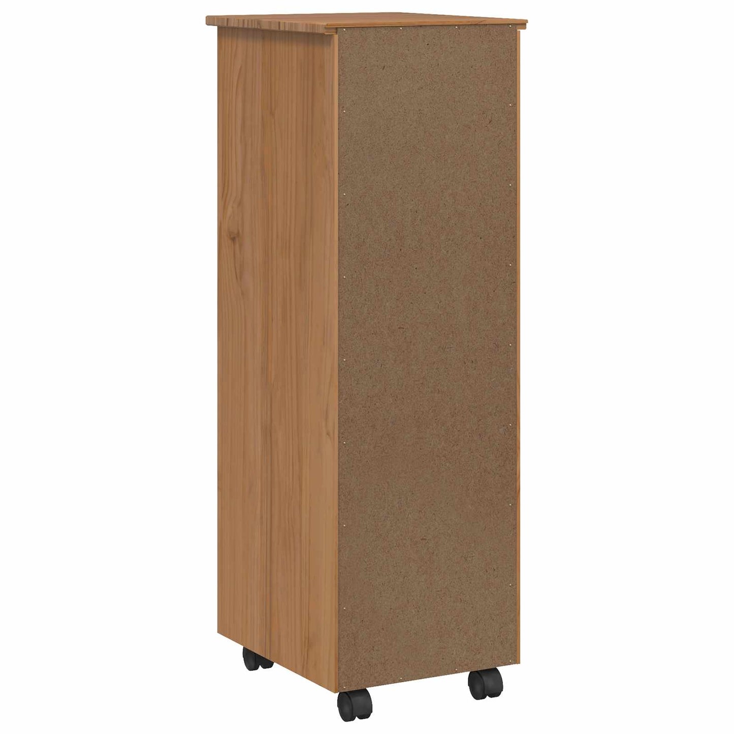 vidaXL Rolling Cabinet with Drawers CORONA Honey Brown