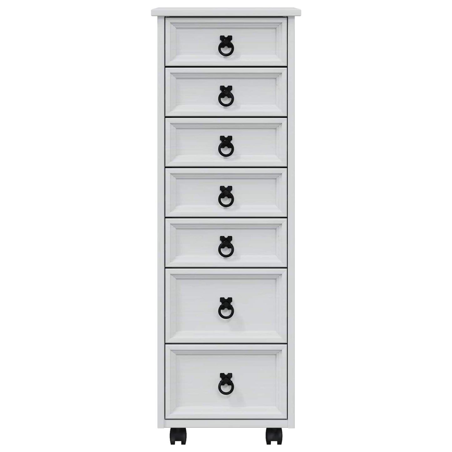 vidaXL Rolling Cabinet with Drawers CORONA White