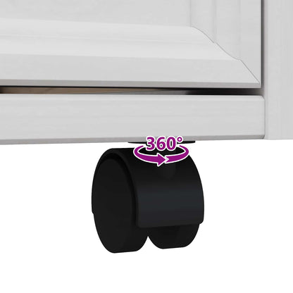 vidaXL Rolling Cabinet with Drawers CORONA White