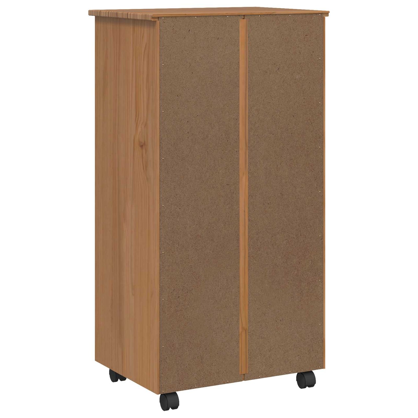 vidaXL Rolling Cabinet with Drawers CORONA Honey Brown