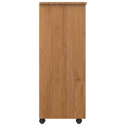 vidaXL Rolling Cabinet with Drawers CORONA Honey Brown