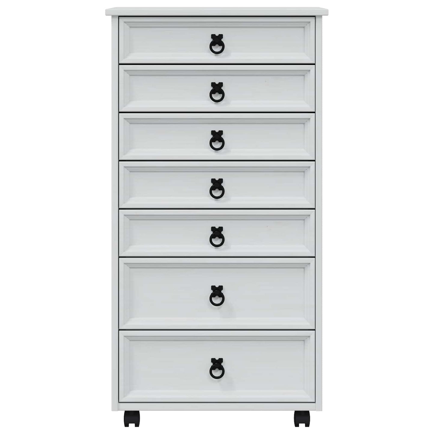vidaXL Rolling Cabinet with Drawers CORONA White