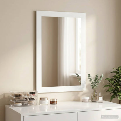 vidaxl Mirror FAUSKE White 43 x 3.5 x 77 cm Rectangular