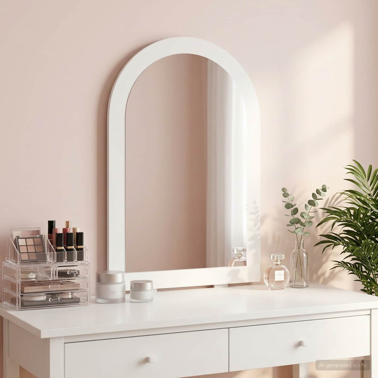 vidaxl Mirror FAUSKE White 43 x 3.5 x 77 cm Indoor Use Only