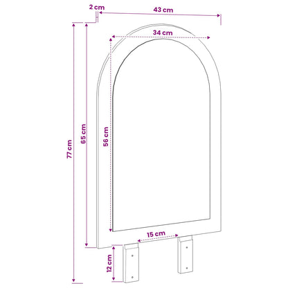 vidaxl Mirror FAUSKE White 43 x 3.5 x 77 cm Indoor Use Only