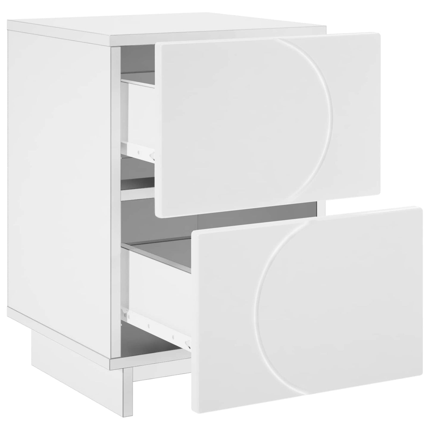 vidaXL Bedside Cabinet 2 pcs White 33.5 x 34.5 x 50 cm Engineered Wood