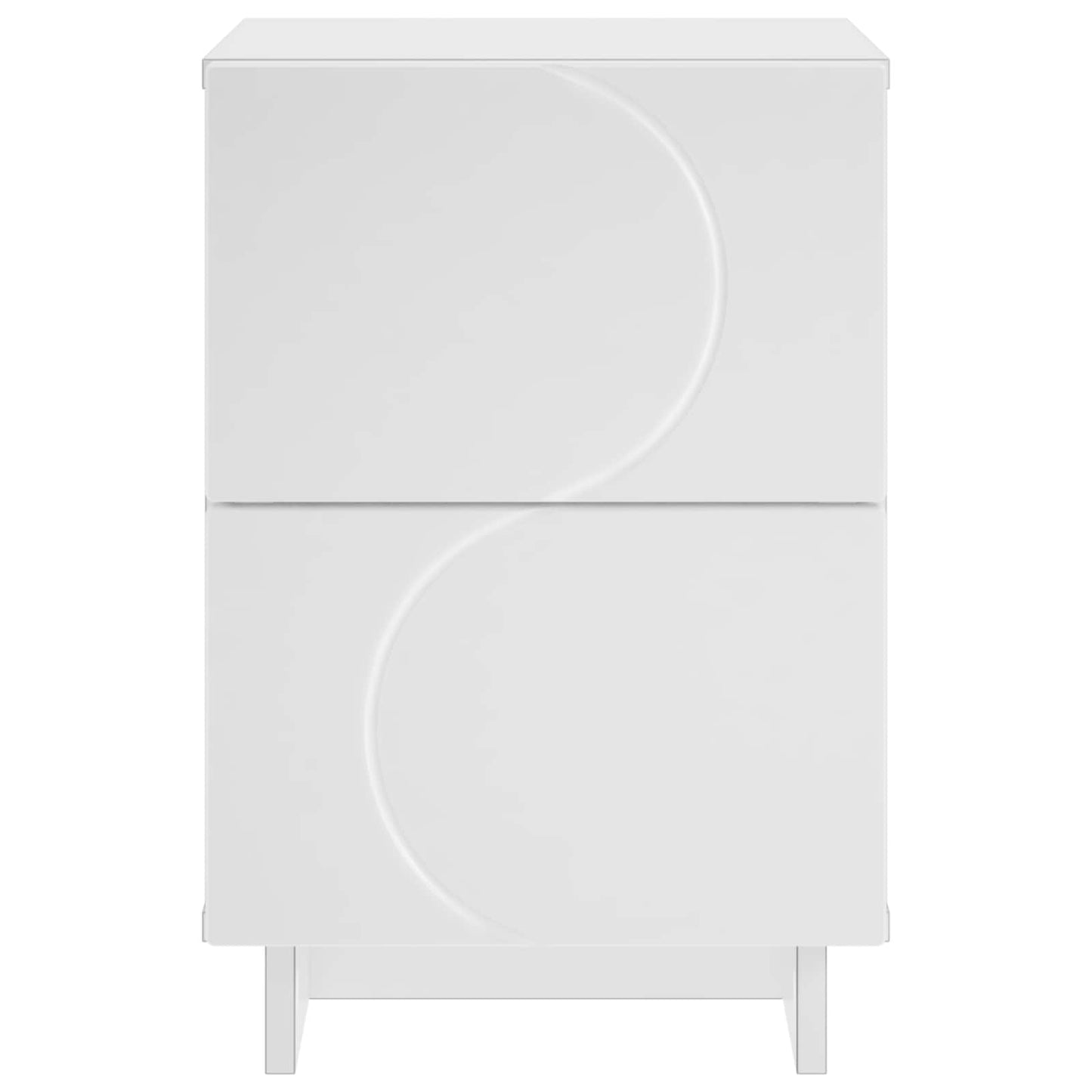 vidaXL Bedside Cabinet 2 pcs White 33.5 x 34.5 x 50 cm Engineered Wood