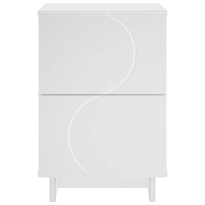 vidaXL Bedside Cabinet 2 pcs White 33.5 x 34.5 x 50 cm Engineered Wood