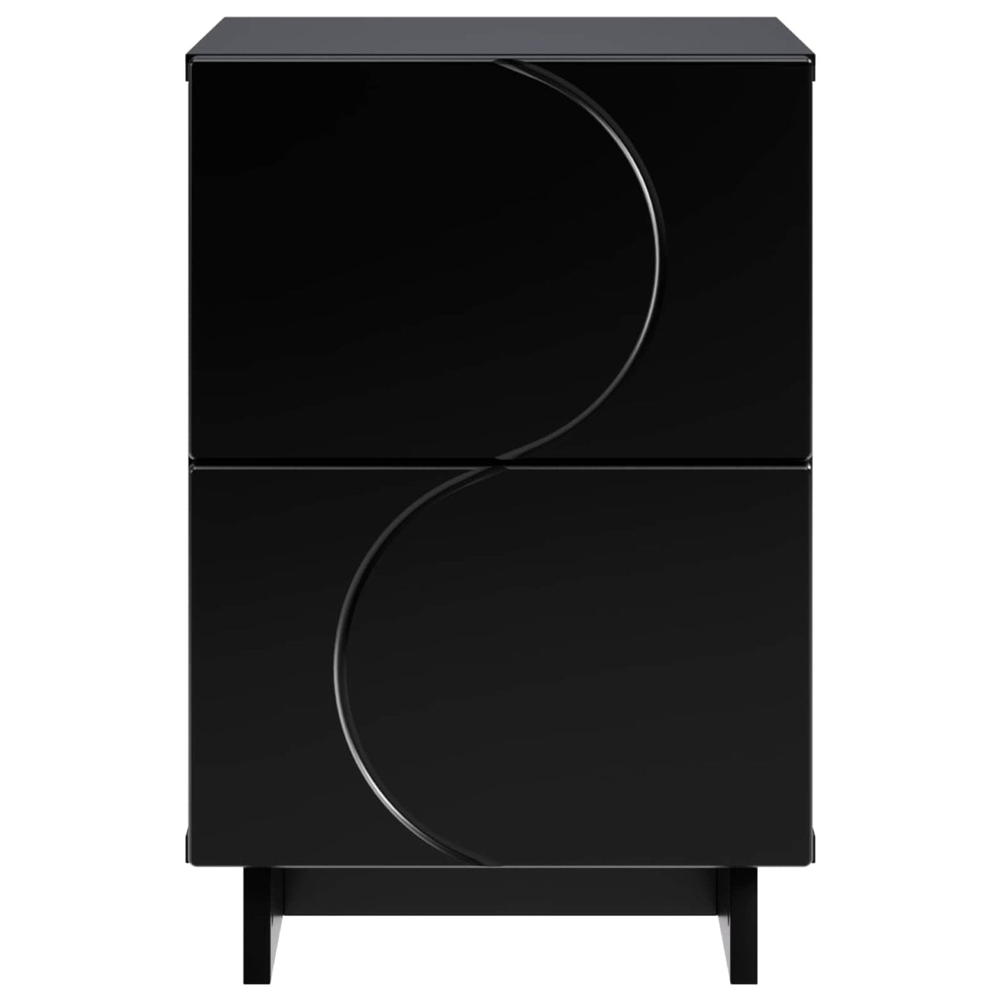 vidaXL Bedside Cabinet Black 33.5 x 34.5 x 50 cm Engineered Wood