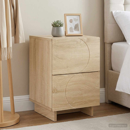 vidaXL Bedside Cabinet Sonoma Oak 33.5 x 34.5 x 50 cm Engineered Wood
