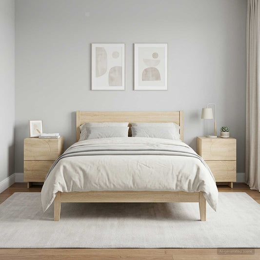 vidaXL Bedside Cabinet 2 pcs Sonoma Oak 33.5 x 34.5 x 50 cm