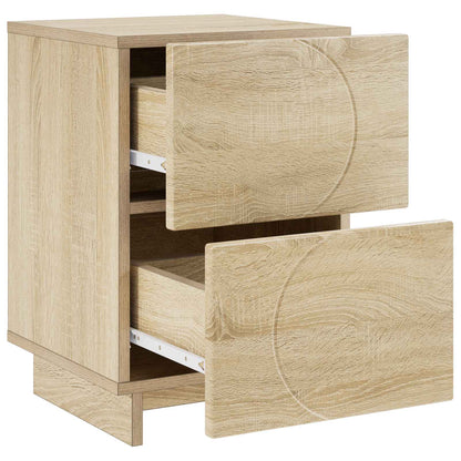 vidaXL Bedside Cabinet 2 pcs Sonoma Oak 33.5 x 34.5 x 50 cm