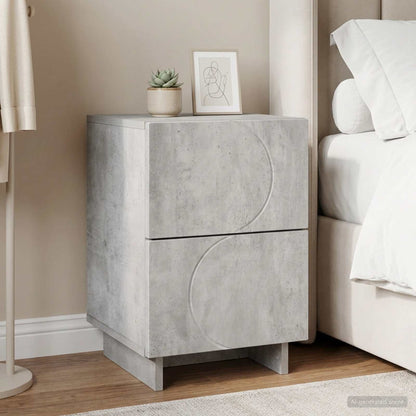 vidaXL Bedside Cabinet Concrete Grey 33.5 x 34.5 x 50 cm