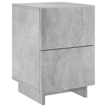 vidaXL Bedside Cabinet Concrete Grey 33.5 x 34.5 x 50 cm