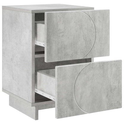 vidaXL Bedside Cabinet Concrete Grey 33.5 x 34.5 x 50 cm