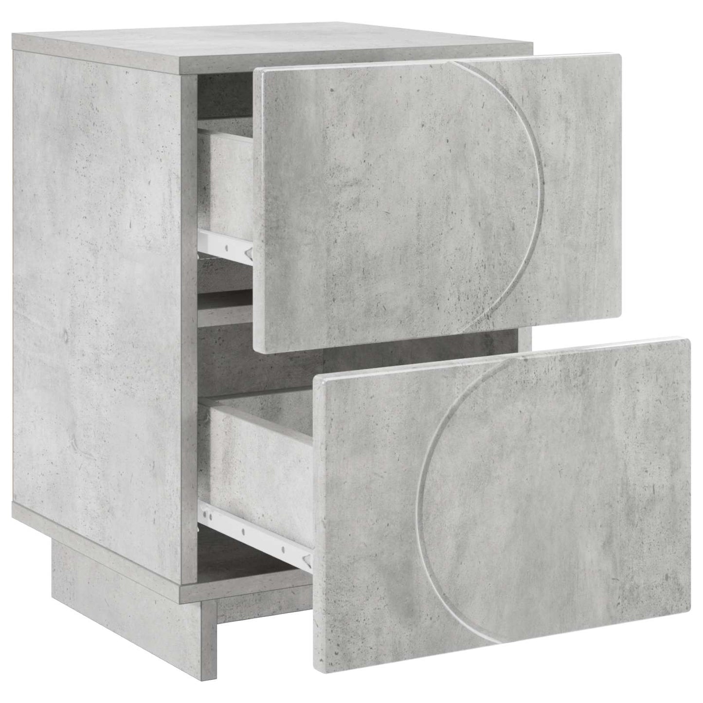 vidaXL Bedside Cabinet 2 pcs Concrete Grey 33.5 x 34.5 x 50 cm