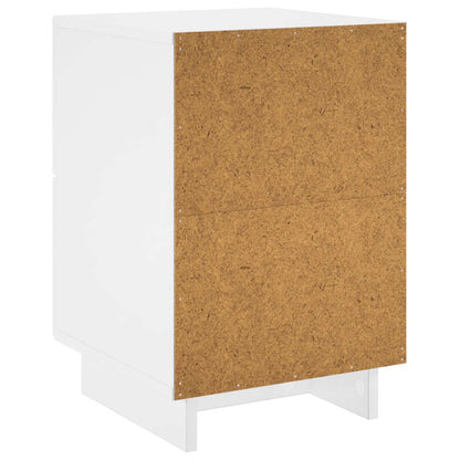vidaXL Bedside Cabinet 2 pcs High Gloss White 33.5 x 34.5 x 50 cm