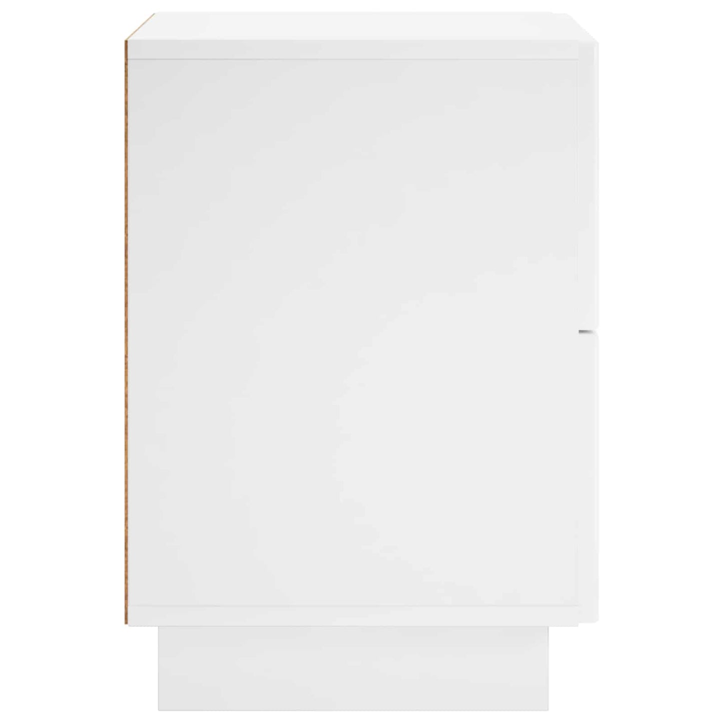 vidaXL Bedside Cabinet 2 pcs High Gloss White 33.5 x 34.5 x 50 cm
