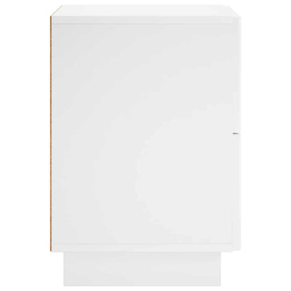 vidaXL Bedside Cabinet 2 pcs High Gloss White 33.5 x 34.5 x 50 cm