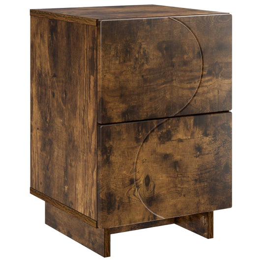 vidaXL Bedside Cabinet Smoked Oak 33.5 x 34.5 x 50 cm Engineered Wood