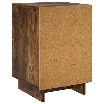 vidaXL Bedside Cabinet 2 pcs Smoked Oak 33.5 x 34.5 x 50 cm