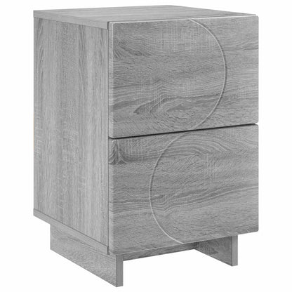 vidaXL Bedside Cabinet Grey Sonoma 33.5 x 34.5 x 50 cm Engineered Wood