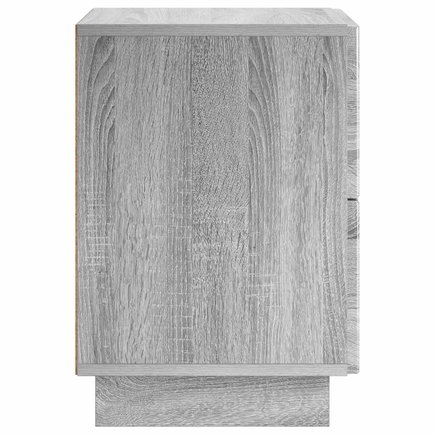 vidaXL Bedside Cabinet Grey Sonoma 33.5 x 34.5 x 50 cm Engineered Wood
