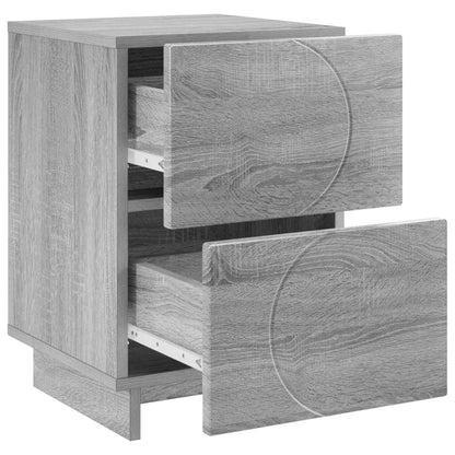 vidaXL Bedside Cabinet 2 pcs Grey Sonoma 33.5 x 34.5 x 50 cm