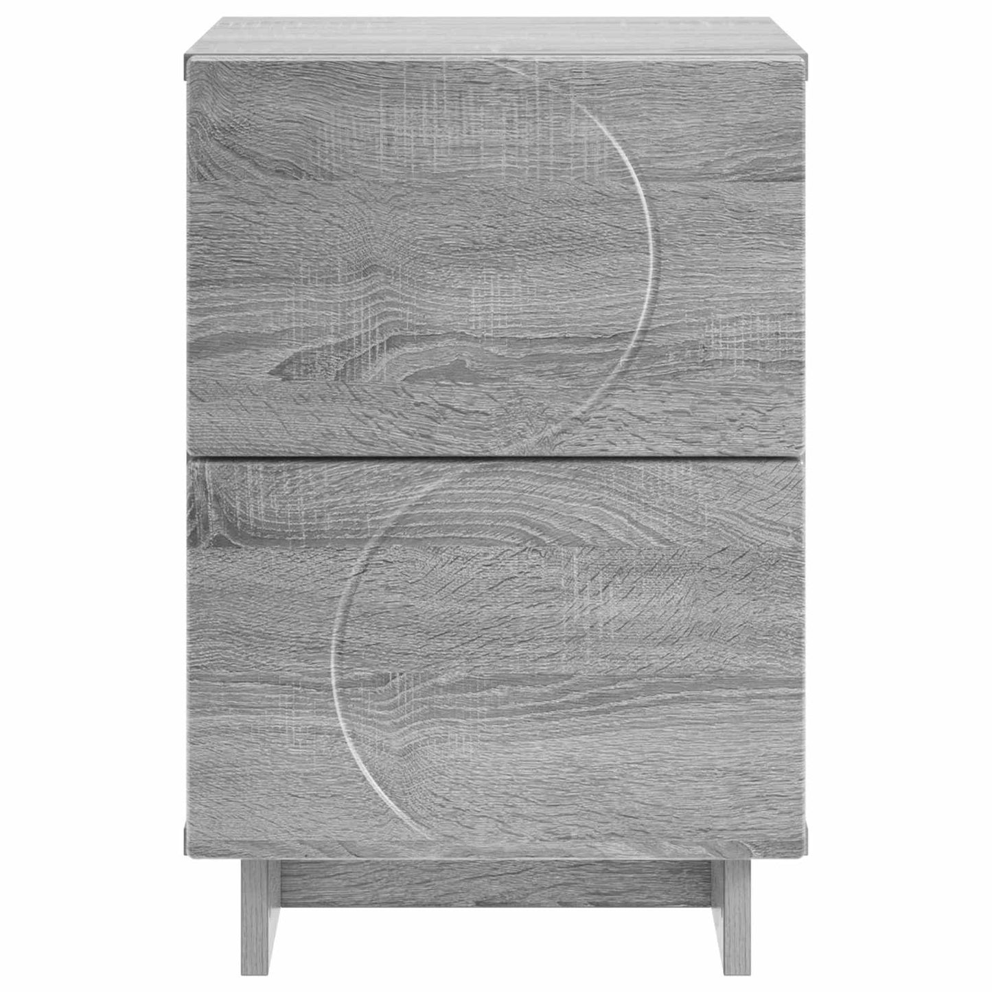 vidaXL Bedside Cabinet 2 pcs Grey Sonoma 33.5 x 34.5 x 50 cm