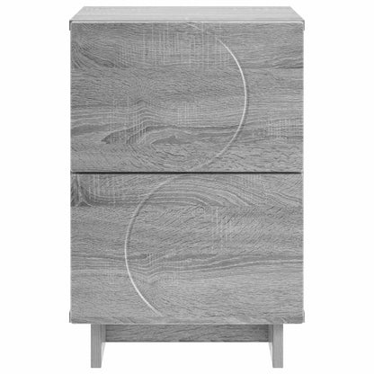 vidaXL Bedside Cabinet 2 pcs Grey Sonoma 33.5 x 34.5 x 50 cm