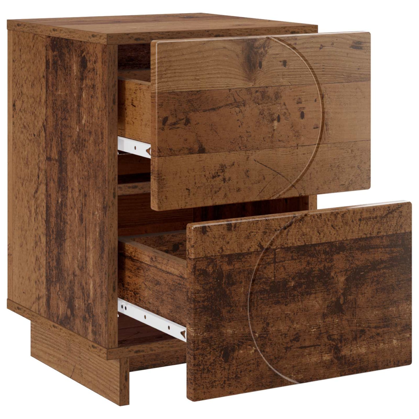 vidaXL Bedside Cabinet 2 pcs Oak Wood 33.5 x 34.5 x 50 cm