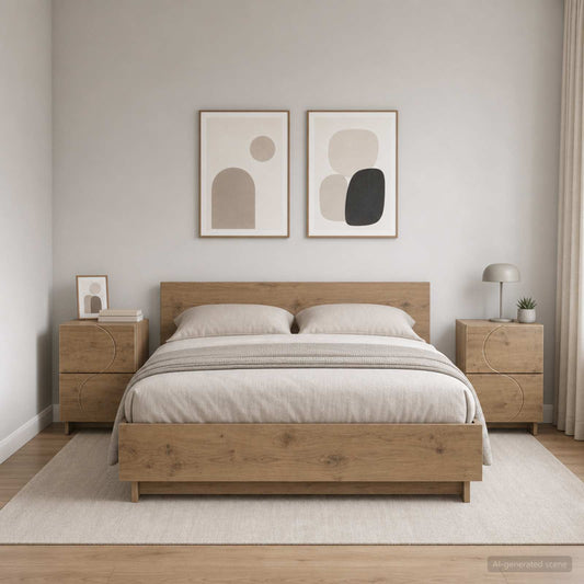 vidaXL Bedside Cabinet 2 pcs Artisan Oak 33.5 x 34.5 x 50 cm