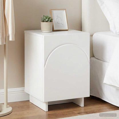 vidaXL Bedside Cabinet White 33.5 x 34.5 x 50 cm Engineered Wood