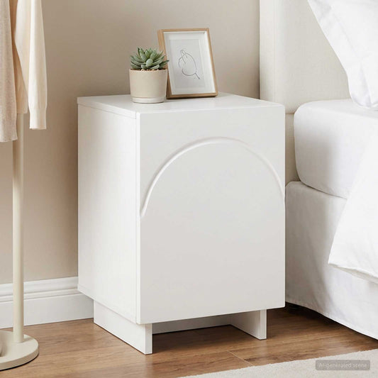 vidaXL Bedside Cabinet White 33.5 x 34.5 x 50 cm Engineered Wood
