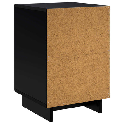 vidaXL Bedside Cabinet 2 pcs Black 33.5 x 34.5 x 50 cm Engineered Wood
