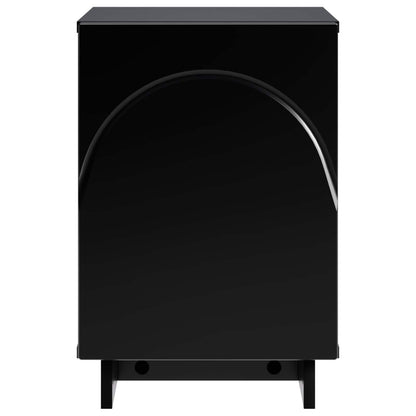 vidaXL Bedside Cabinet 2 pcs Black 33.5 x 34.5 x 50 cm Engineered Wood