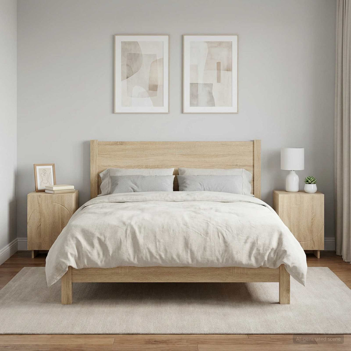 vidaXL Bedside Cabinet 2 pcs Sonoma Oak 33.5 x 34.5 x 50 cm