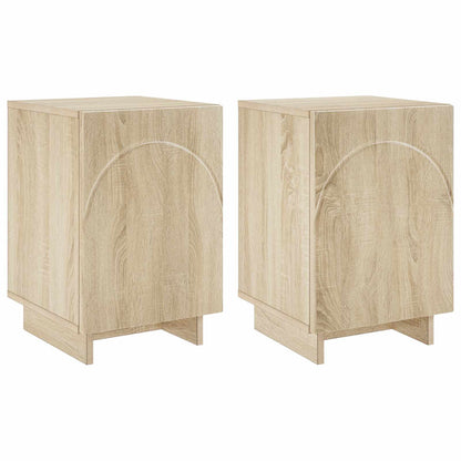 vidaXL Bedside Cabinet 2 pcs Sonoma Oak 33.5 x 34.5 x 50 cm