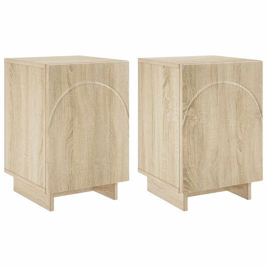 vidaXL Bedside Cabinet 2 pcs Sonoma Oak 33.5 x 34.5 x 50 cm
