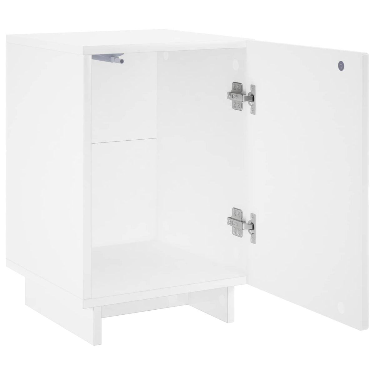 vidaXL Bedside Cabinet 2 pcs High Gloss White 33.5 x 34.5 x 50 cm