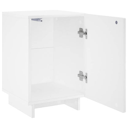 vidaXL Bedside Cabinet 2 pcs High Gloss White 33.5 x 34.5 x 50 cm