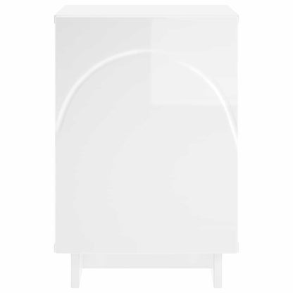 vidaXL Bedside Cabinet 2 pcs High Gloss White 33.5 x 34.5 x 50 cm