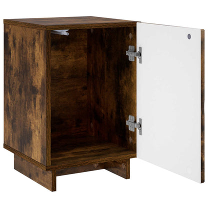 vidaXL Bedside Cabinet Smoked Oak 33.5 x 34.5 x 50 cm Engineered Wood
