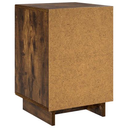 vidaXL Bedside Cabinet Smoked Oak 33.5 x 34.5 x 50 cm Engineered Wood