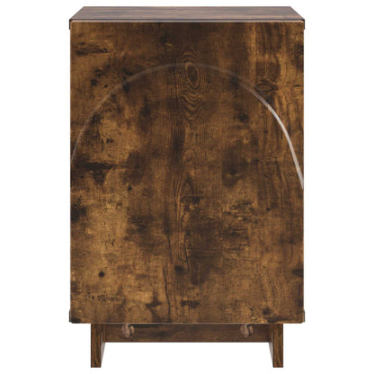 vidaXL Bedside Cabinet Smoked Oak 33.5 x 34.5 x 50 cm Engineered Wood