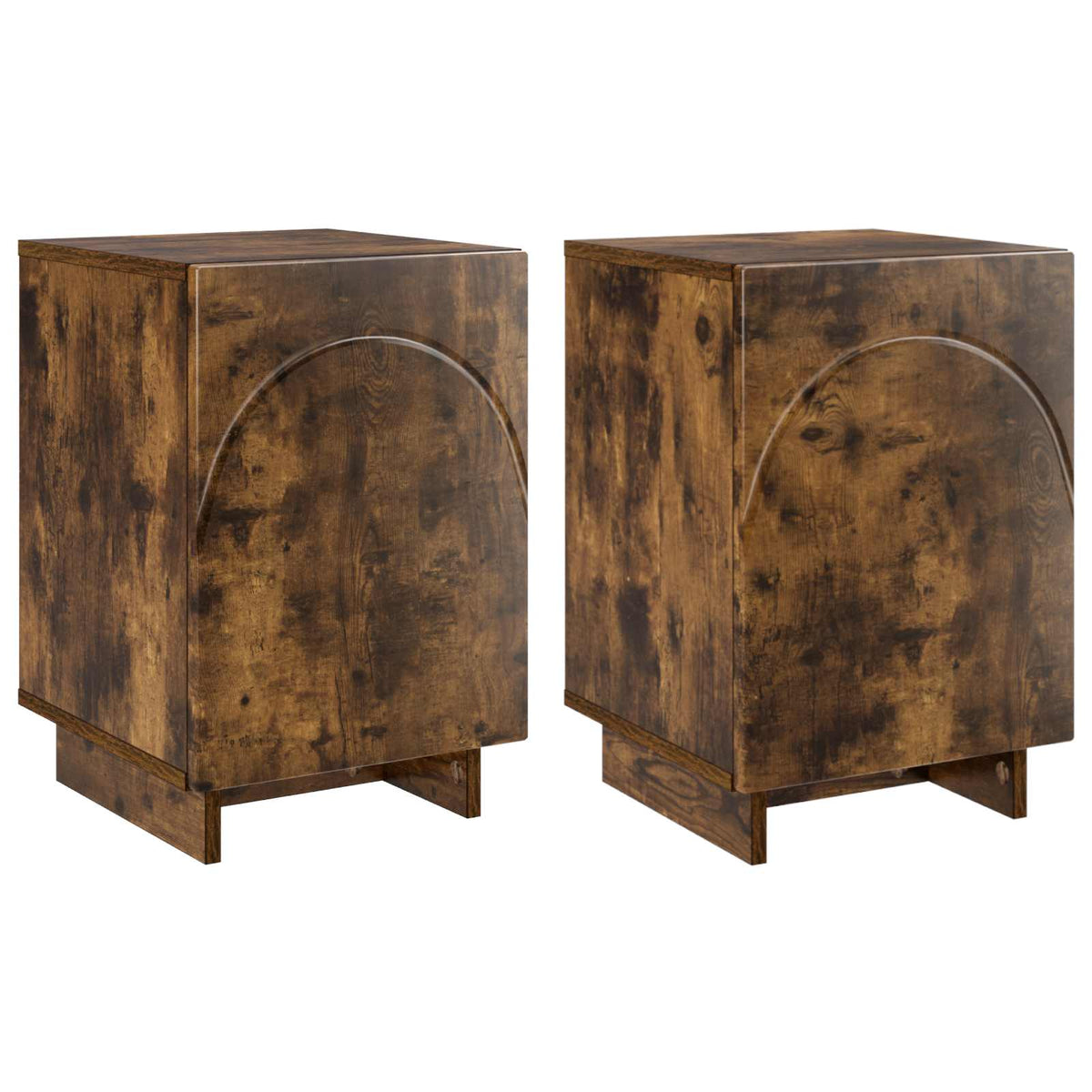 vidaXL Bedside Cabinet 2 pcs Smoked Oak 33.5 x 34.5 x 50 cm