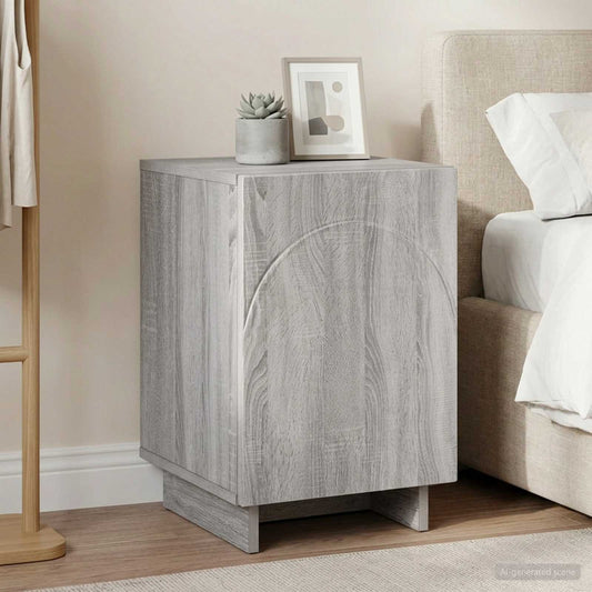vidaXL Bedside Cabinet Grey Sonoma 33.5 x 34.5 x 50 cm Engineered Wood