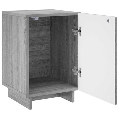 vidaXL Bedside Cabinet Grey Sonoma 33.5 x 34.5 x 50 cm Engineered Wood